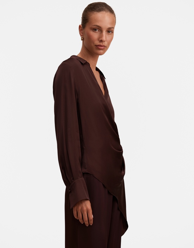 Forever New - Maude Asymmetrical Drape Shirt