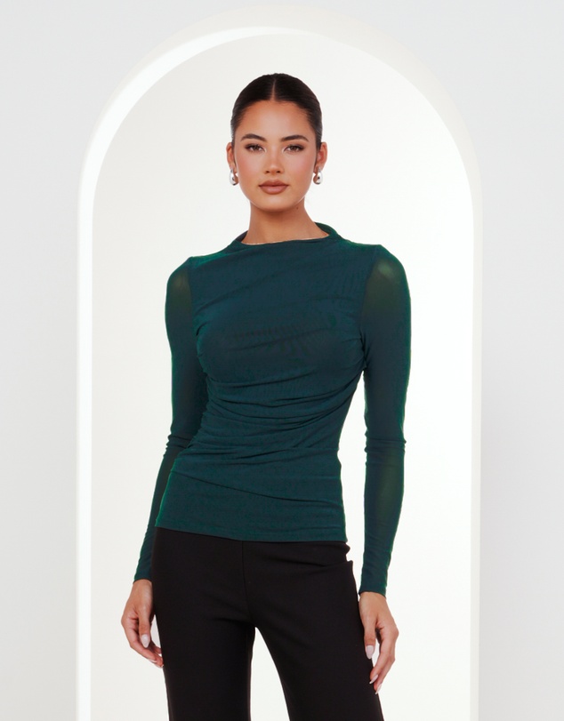 Pilgrim - Louiza Gathered Mesh Top