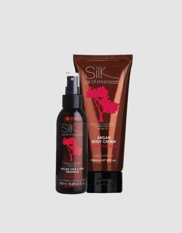 Silk Oil of Morocco - Moroccan Rose Argan Skin Duo - Value Pack