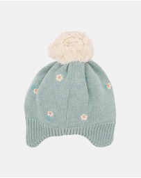 Bebe by Minihaha - Fern Organic Embroidered Knit Beanie - Babies-Kids