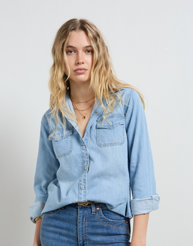 DRICOPER DENIM - Valiant Sunbleach Denim Shirt