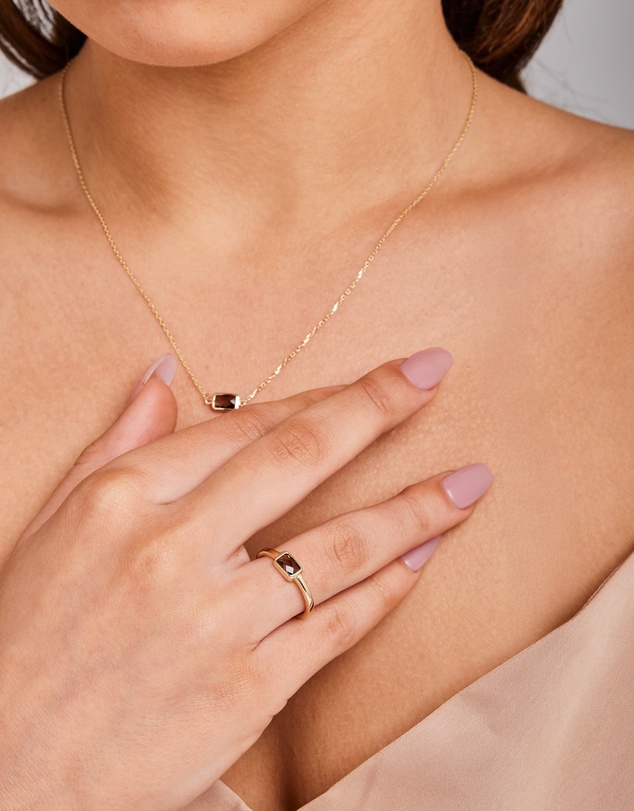 Zoe Olivia - 9K Gold Brown Ring