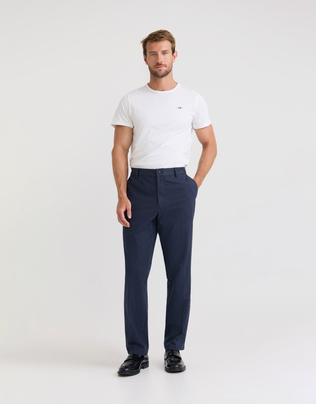Oxford - Marlo Herringbone Cotton Trousers