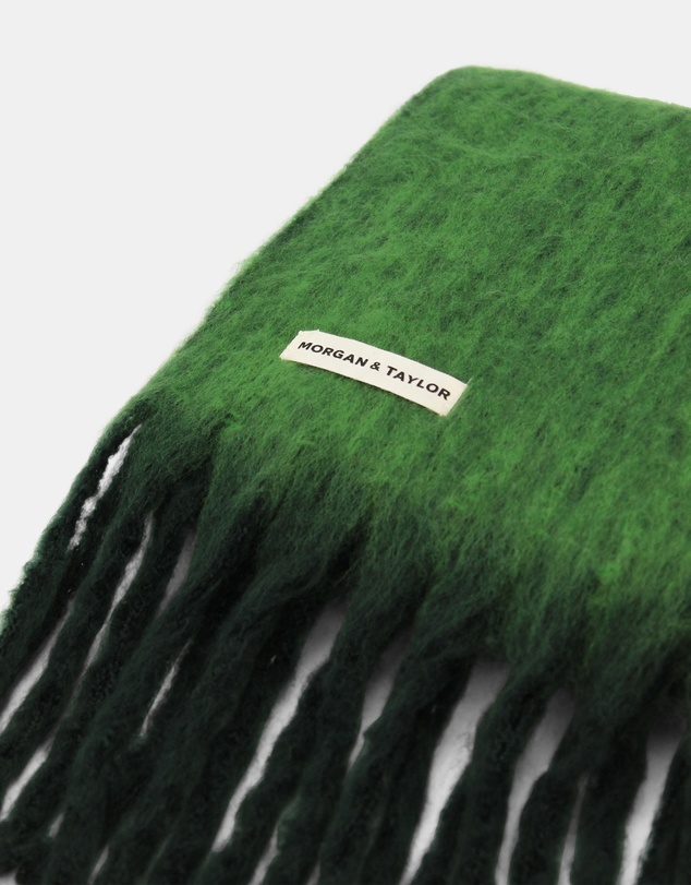 Morgan & Taylor - Cosette Chunky Two-Toned Scarf in Dark Green