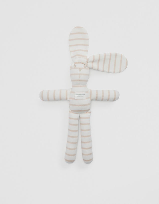 Country Road - Organically Grown Cotton Stripe Rib Bunny