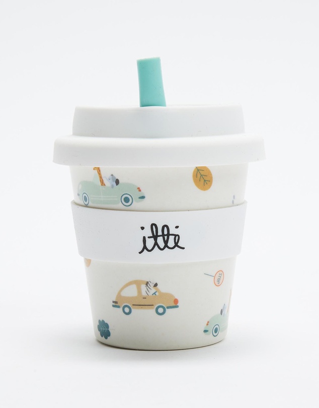 itti bitti - Bamboo Reusable Baby Cino Cup With 2 Straws - Babies-Kids