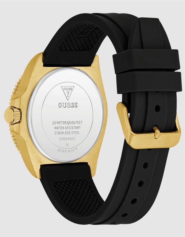 GUESS - Guess Cliff Mens Black Gold Tone Analogue Watch