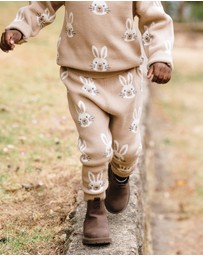 Kynd Baby - Knit Bunny Pant in Oatmeal