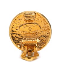 Pre-Loved by Azura Reborn - Pre-Loved Gold Plated Medallion Coat of Arms Clip on Earrings