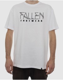Fallen Footwear - Fallen Footwear Men Neuveaux 100% Cotton Tees Regular Fit White