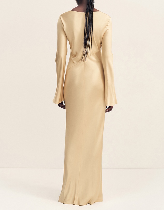 Shona Joy - Agnes Long Sleeve Maxi Dress With Belt