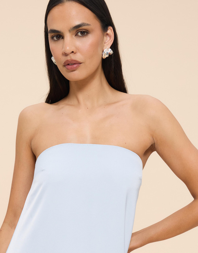 CHANCERY - Olivia Strapless Satin Maxi Dress