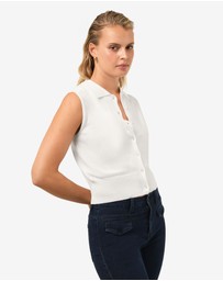 Forcast - Collins Collar Knit Top
