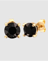 Kuzzoi - ICONIC EXCLUSIVE - Earrings Basic Geo Crystals 925 Sterling Silver Gold Plated