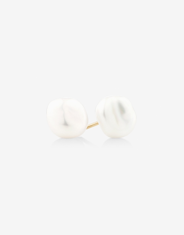 Michael Hill - 7-8mm Studs with Cultured Freshwater Baroque Pearls in 10kt Yellow Gold