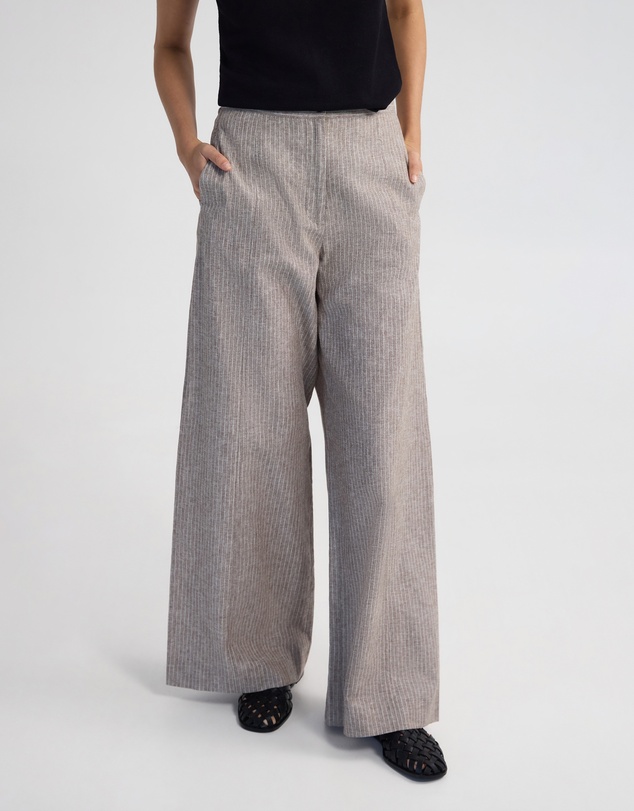 Oxford - Golide Linen Blend Pinstriped Pant
