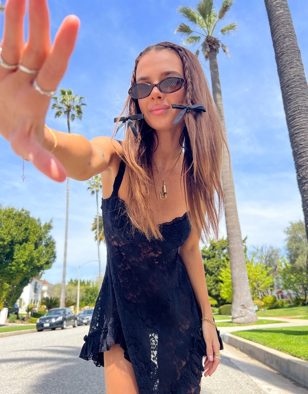 Beginning Boutique - All Mine Black Lace Mini Dress