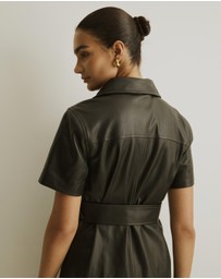 Atmos&Here - Frankie Leather Look Shirt Dress