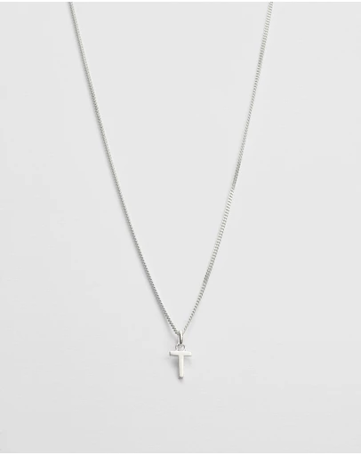 Kirstin Ash - T Outline Initial Necklace