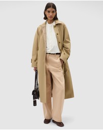 Oroton - Reversible Check Mac Coat