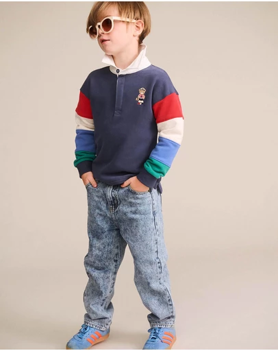 Huxbaby - Nautical Hux Spliced Fleece Polo - Babies-Teens