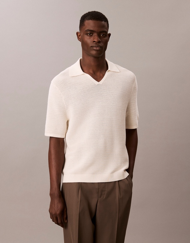 Calvin Klein - Tech Knit Johnny Collar Polo Shirt