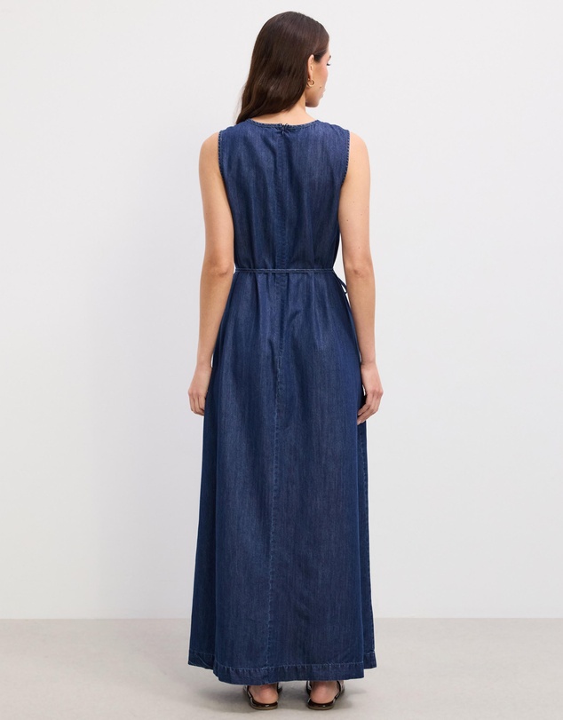 The Fated - Clara Soft Denim Maxi Dress
