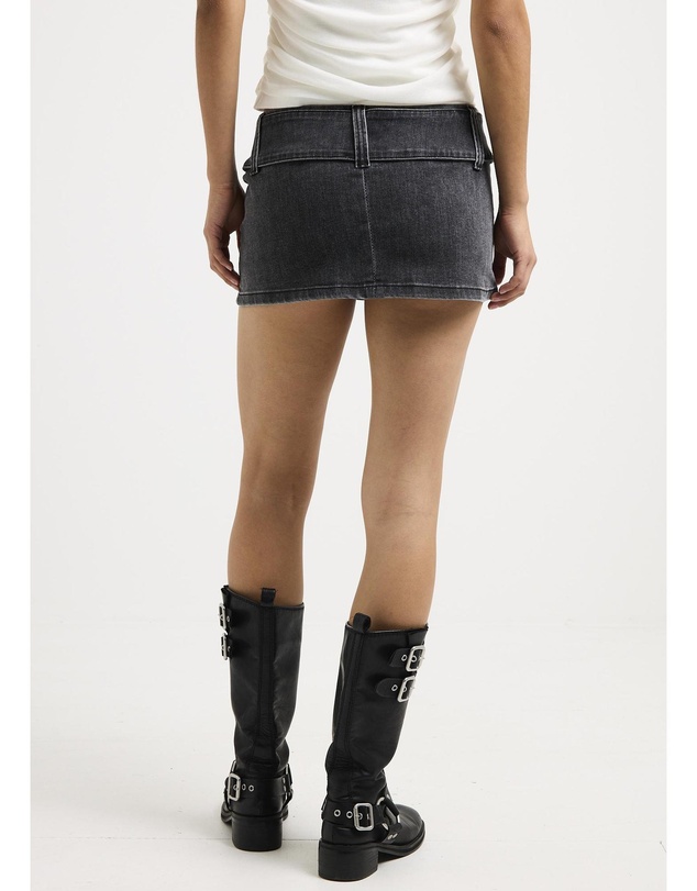 Neon Hart - Leia Belted Denim Mini Skirt