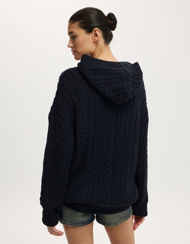 Cotton On - Oversized Cable Hoodie