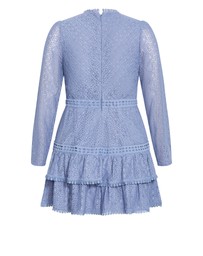 City Chic - Gabriella Lace Ruffle Mini Dress