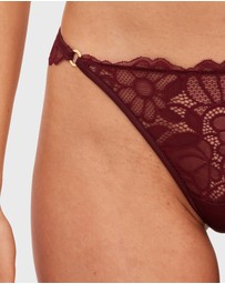 Bras N Things - Daisy Brazilian Knicker - Berry