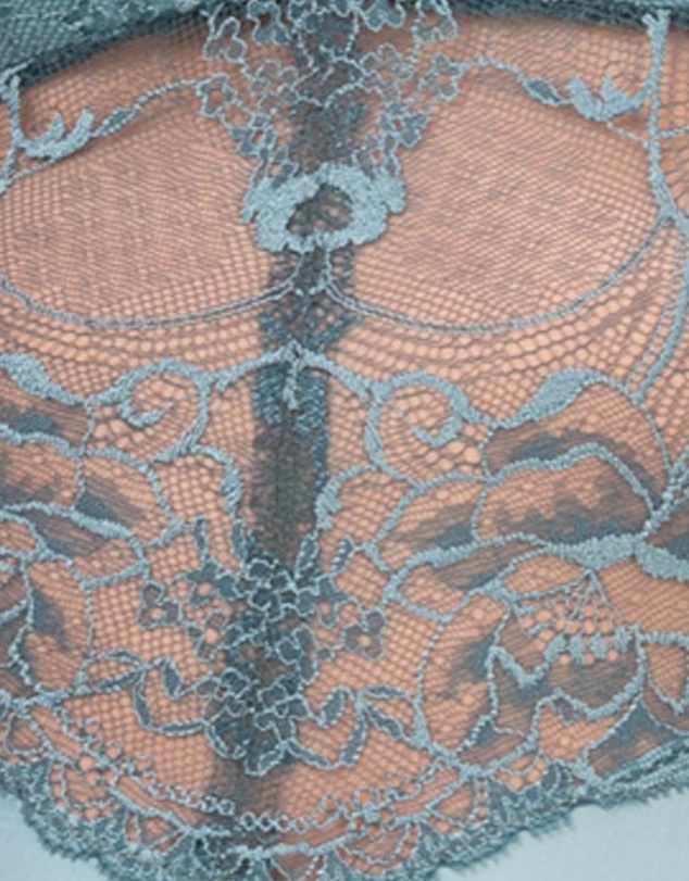 Oh!Zuza - V Neck Sheer Floral Lace Bodysuit