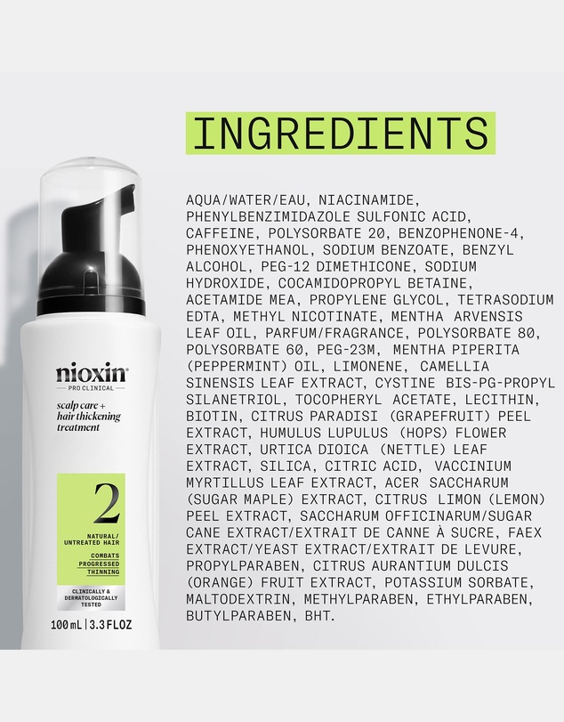 Nioxin - Nioxin System 2 Scalp + Hair Thickening Treatment - Serum For Natural Hair With Progressed Thinning, 100ml