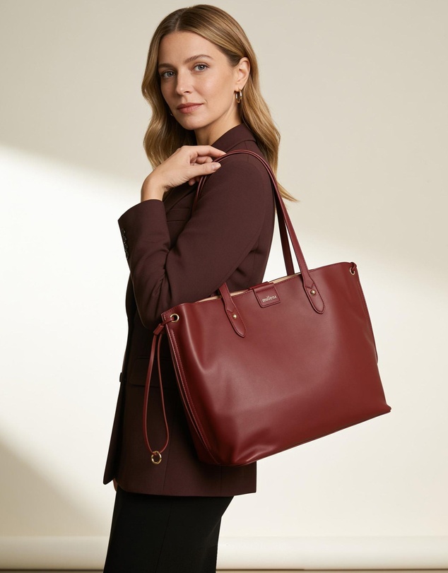 Milleni - Milleni Vegan Leather Classic Tote Bag