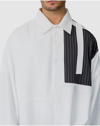 Justin Cassin - Tatum Pinstripe Block Shirt