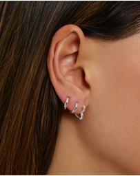 Arms Of Eve - Sweetheart Silver Earrings - Small