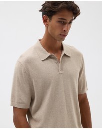 AERE - Silk Blend Smooth Knit Polo