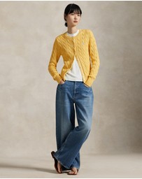 Polo Ralph Lauren - Cable-Knit Cotton Crewneck Cardigan - ICONIC EXCLUSIVE