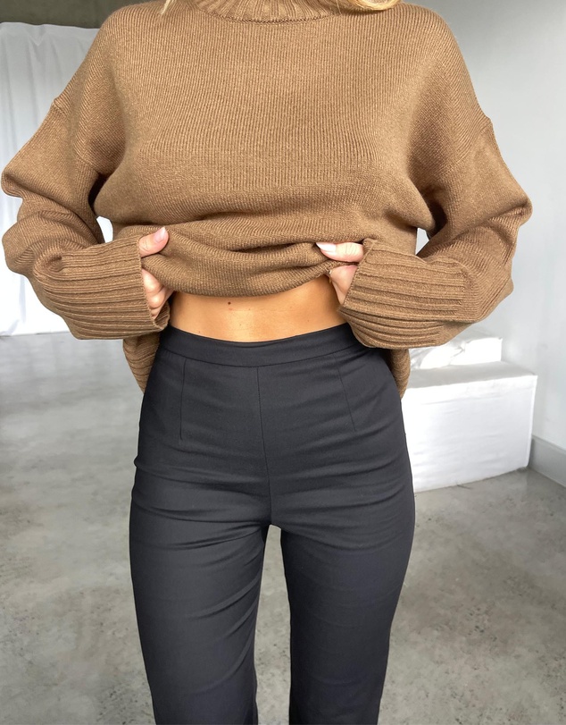 Dazie - It Girl Fitted High Waisted Pants