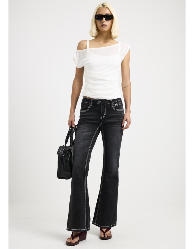 Neon Hart - Melrose Y2K Low Flare Denim Jeans