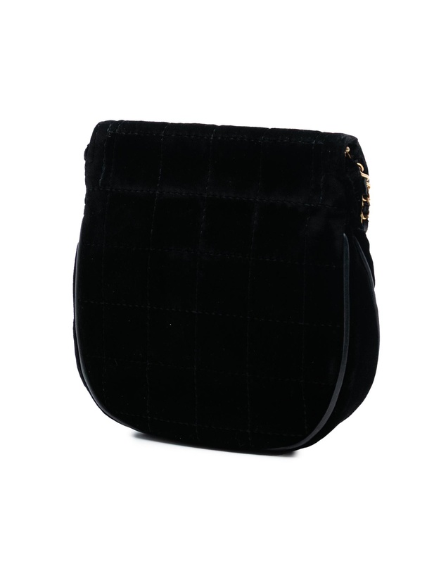 Pre-Loved by Azura Reborn - Pre-Loved Mini Chocolate Bar Velvet Flap Crossbody