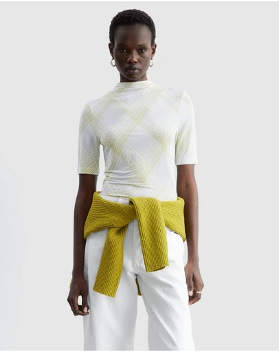 & Other Stories - Short-Sleeve Mock-Neck Top