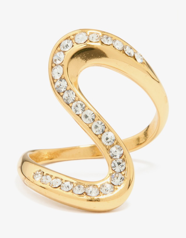 Lovisa - Waterproof Gold Plated Stainless Steel Swivel Stone Ring