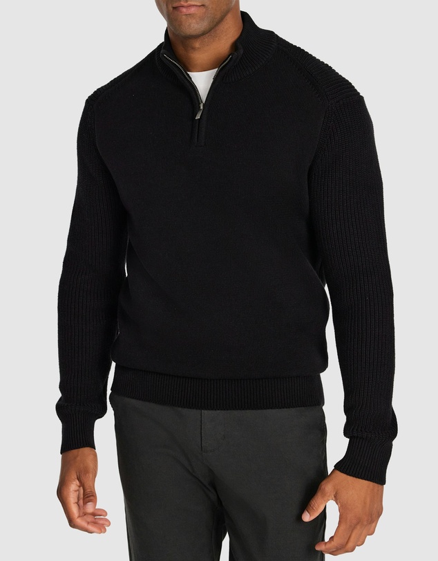 Tarocash - Jaxley Zip Neck Knit