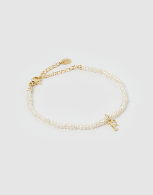 Miz Casa and Co - Pearl Letter F Bracelet