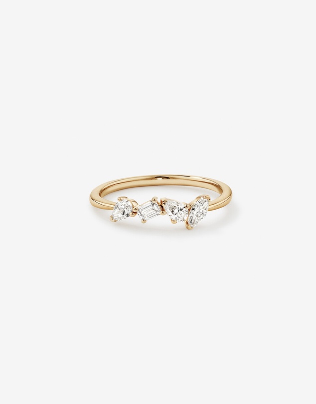 Michael Hill - 0.40 Carat TW Fancy Cut Laboratory-Grown Diamond Four Stone Ring in 10kt Yellow Gold