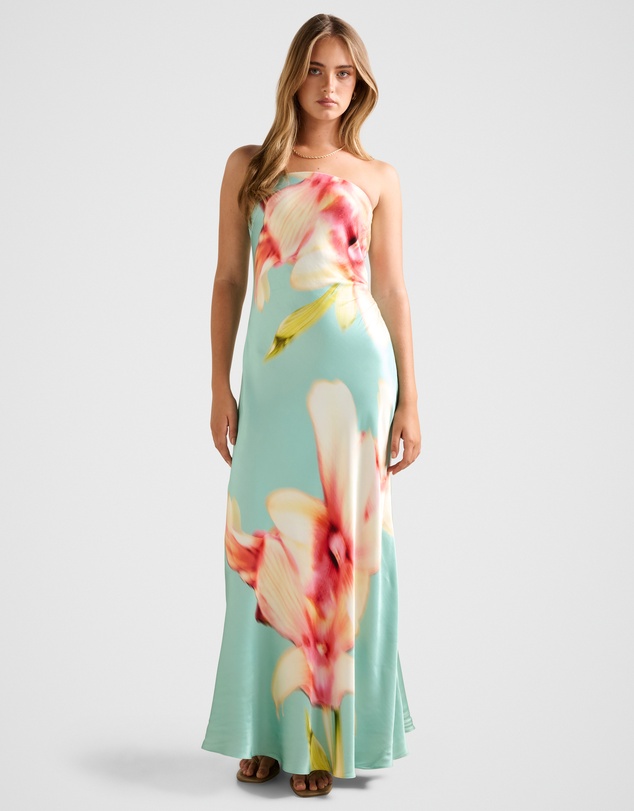 Forever New - Estelle Satin Strapless Maxi Dress