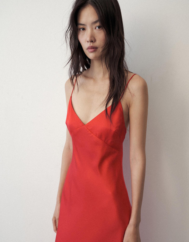 M.N.G - Silk V-Neck Dress