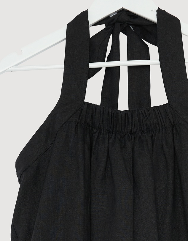 Revibe - Repaired AERE Dovie Linen Maxi Dress - AU 16