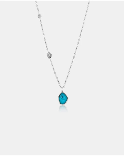 Ania Haie - Ania Haie Turquoise Pendant Necklace - Silver